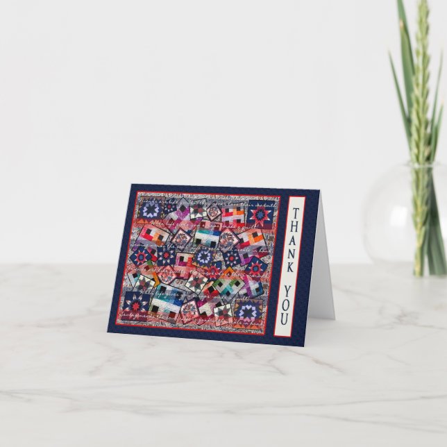 Quilter - papier de Carte-Matchs de note de Merci (Devant)