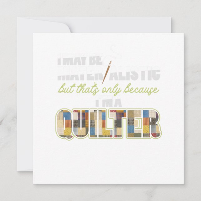 Quilter Quilt Crafting Nähmaschine Gif Einladung (Vorderseite)