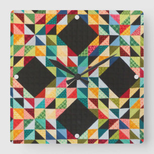 Quilter Quilter Muster Americana Lover Abwasser Quadratische Wanduhr