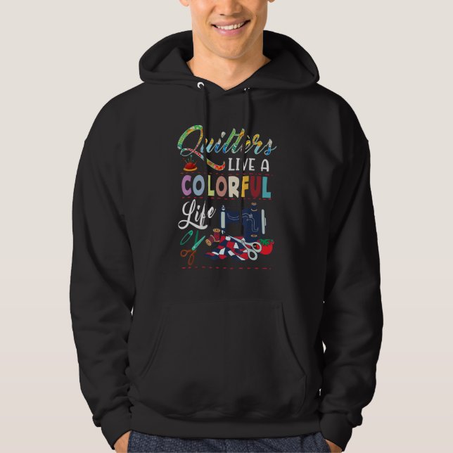 Quilters für die Quiltierung von Lüftern Live-farb Hoodie (Vorderseite)