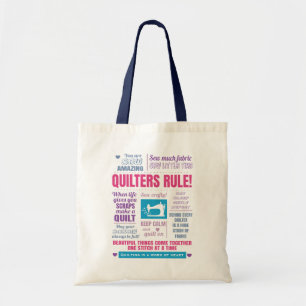 Quilters-Regel-Quilting Tragetasche