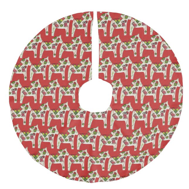 Quilters Weihnachtsbaumrock Leinenimitat Weihnachtsbaumdecke (Vorderseite)