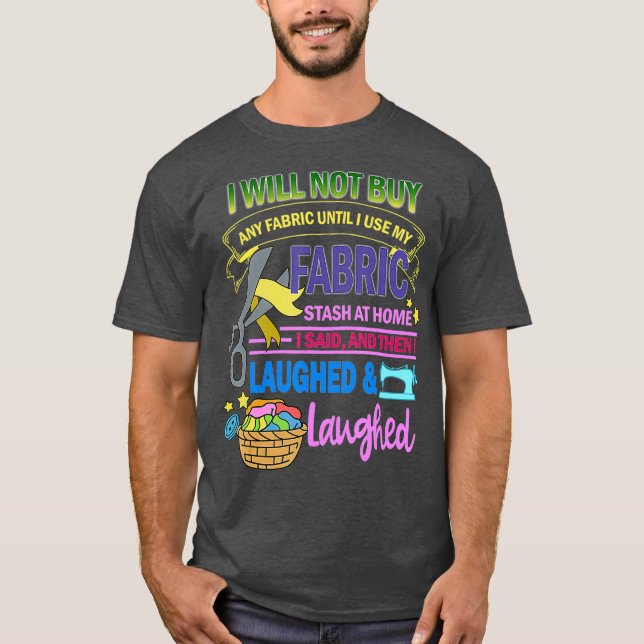 Quilterstoff auf der Zuhause für Quilters einstell T-Shirt (Vorderseite)