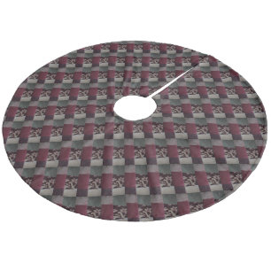 Quiltierte Blöcke Fleece Weihnachtsbaumdecke