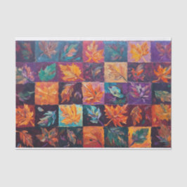 Quiltierte Herbstblätter, Bauernhausmuster Seidenpapier