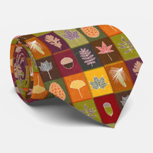Quiltierte Herbstlaube Krawatte