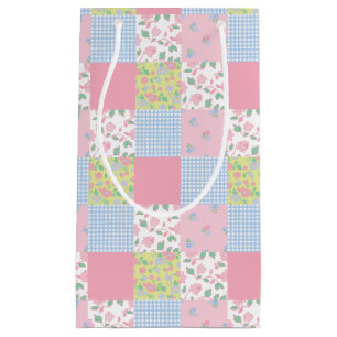 Quiltierte Patchwork-Geschenktasche Kleine Geschenktüte