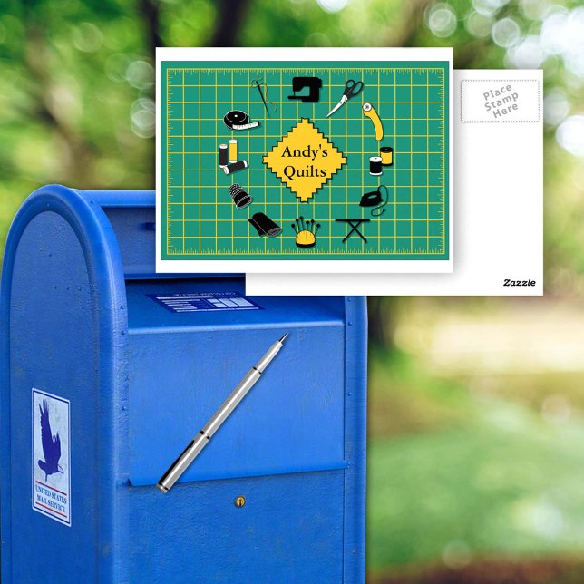 Quiltime Anpassen des Labels Postkarte (Mail a postcard announcement or invitation for your quilting business or event!)