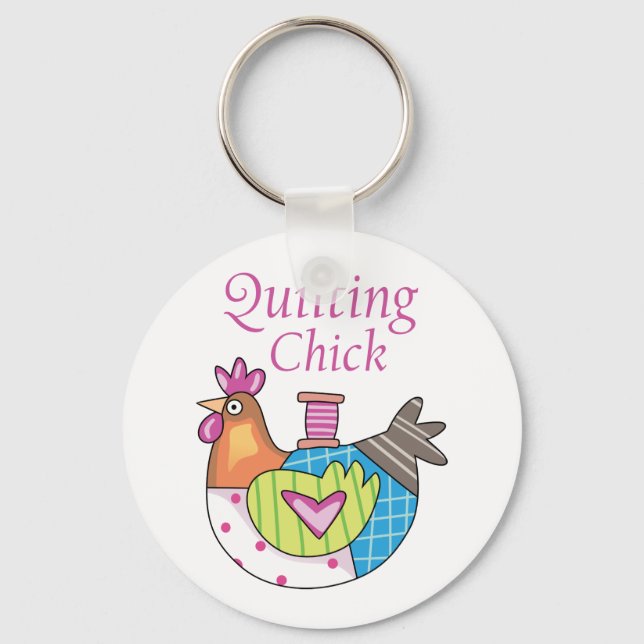 Quilting Chick Schlüsselanhänger (Vorderseite)