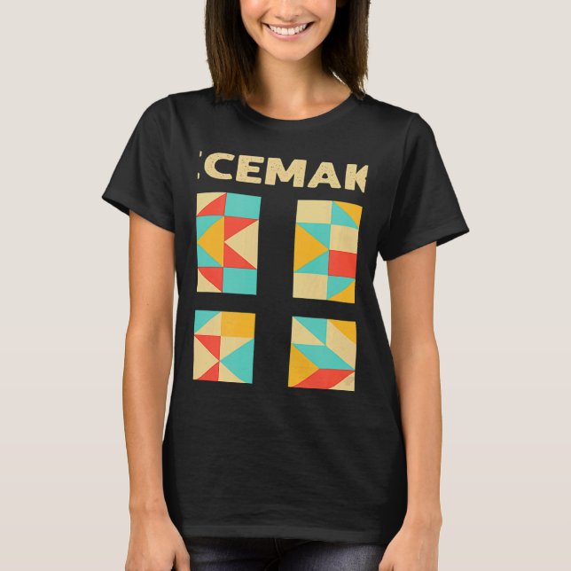 Quilting Designs For Women Girls Quilt  Knitting T-Shirt (Vorderseite)