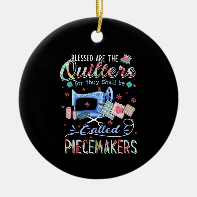 Quilting | Die Stilllegung für sie wird aufgerufen Keramik Ornament (Vorne)