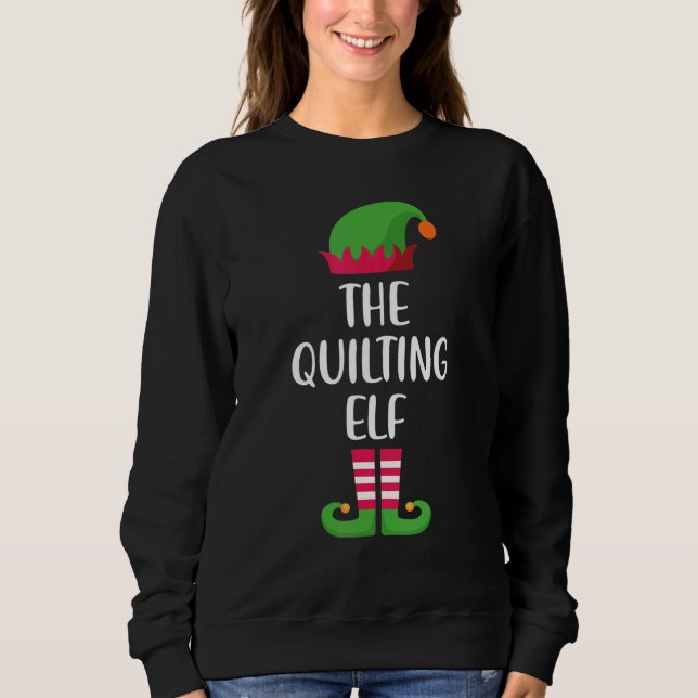 Quilting Elf Family Matching Group Christmas  Paja Sweatshirt (Vorderseite)