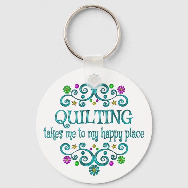 Quilting Happy Place Schlüsselanhänger (Vorderseite)