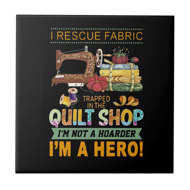 Quilting| Ich Rettungswerkstoff gefangen das Quilt Fliese (Vorderseite)