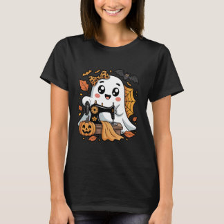 Quilting Nähen Leopard Geist Kostüm für Frauen Ha T-Shirt