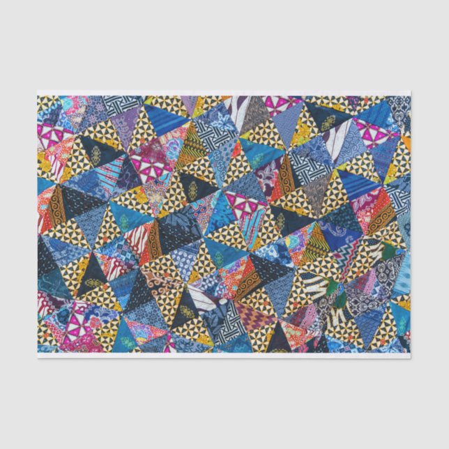 Quilting-Quadrate farbiges Collage-Muster Seidenpapier (Vorderseite)