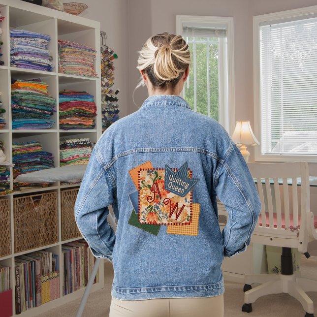 Quilting Queen Monogram Denim Jacket Jeansjacke (Von Creator hochgeladen)