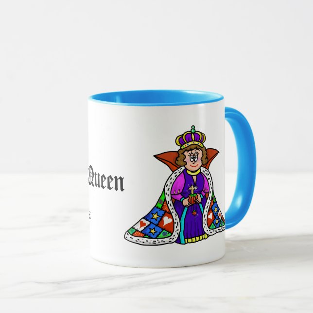 Quilting Queen Tasse - Anpassen mit Name (VorderseiteRechts)