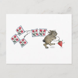 Quilting Rabbit Postkarte