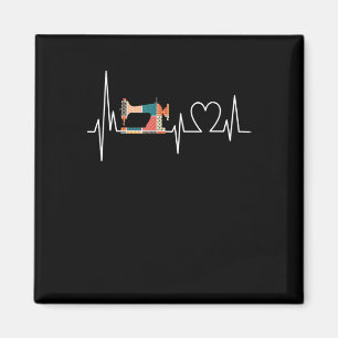 Quilting und Nähen ist meine Liebe Herzschlaggesch Magnet