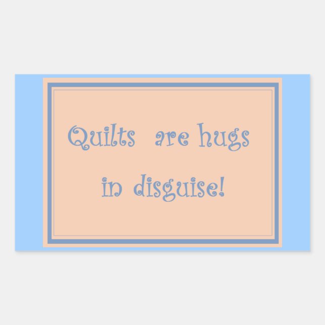 Quilts sind Umschlaghalter Rechteckiger Aufkleber (Vorderseite)