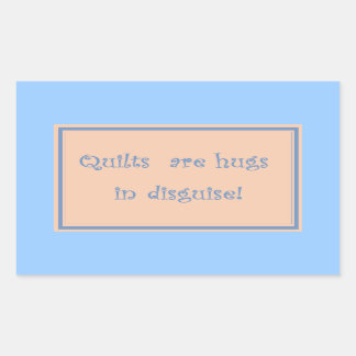 Quilts sind Umschlaghalter Rechteckiger Aufkleber