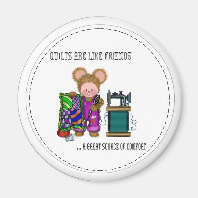 Quilts sind wie Freunde Magnet (Vorne)