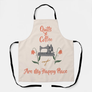 Quilts und Kaffee  Quilting und Crafting Schürze