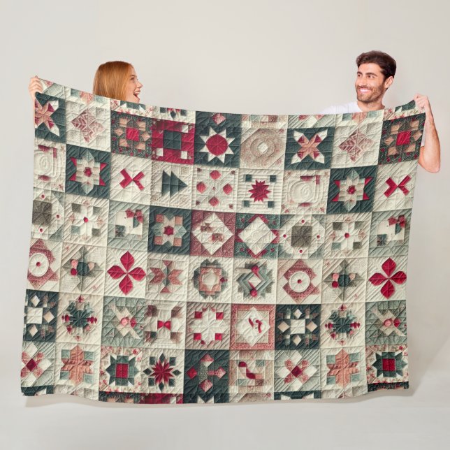 Quilts Weihnachtsdesigns Fleece Blanket (Beispiel)