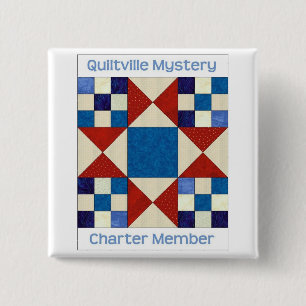Quiltville Geheimnis-Quadratknopf Button