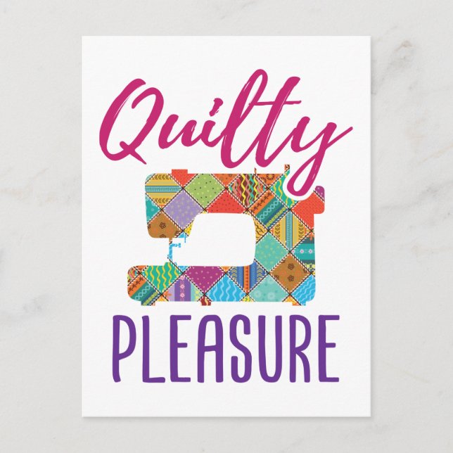 Quilty Pleasure Quilt Lover Quilter Sew Quilts Postkarte (Vorderseite)