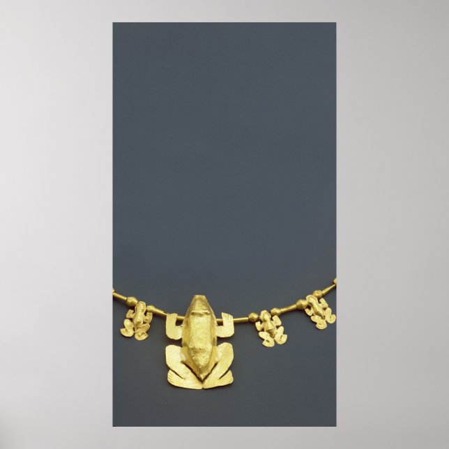 Quimbaya-Kette mit Fröschen aus Kolumbien Poster (Vorne)