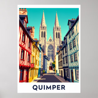 QUIMPER – KATHEDRALE ST-CORENTIN POSTER