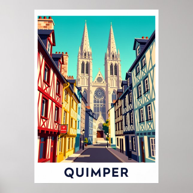 QUIMPER – KATHEDRALE ST-CORENTIN POSTER (Vorne)