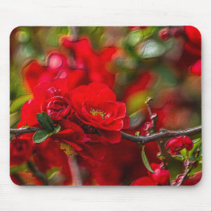 Quince Branch Painterly Mousepad