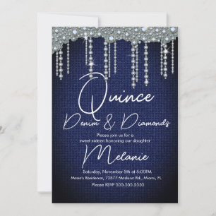 Quince Denim Diamonds Edelstein Perlen Chic Einladung