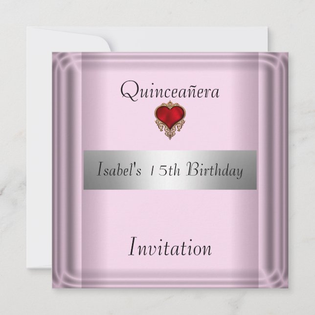Quinceañera, 15 ans, Invitation enregistrer la dat (Devant)