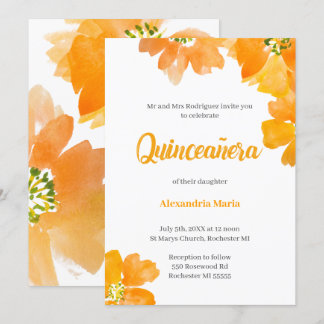 Quinceanera 15. Geburtstag Einladung