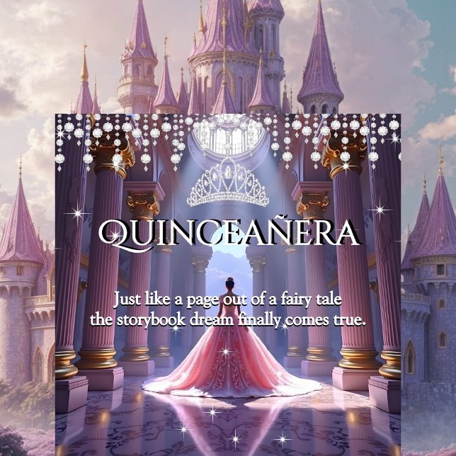Quinceanera 15. Geburtstag Palast Lila Pink Einladung (Von Creator hochgeladen)