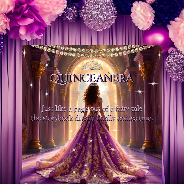 Quinceanera 15. Geburtstag Palast Magenta Gold Einladung (Von Creator hochgeladen)