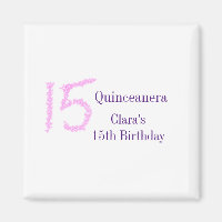 Quinceanera 15. Geburtstag rosa Glitzer Vorlage
