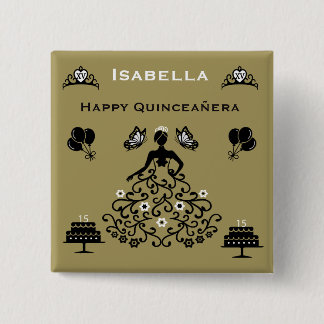 Quinceanera 15. Kronenparty Button