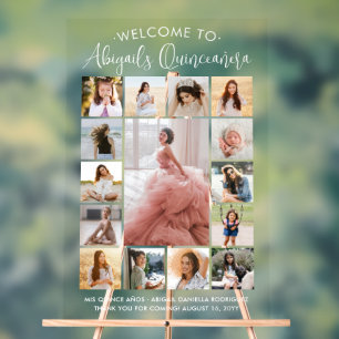 Quinceañera 15 Photo Collage Anniversaire Bienvenu