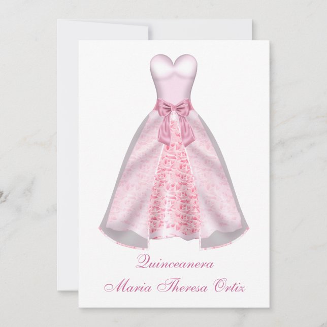 Quinceanera 15e anniversaire Réception Invitation (Devant)