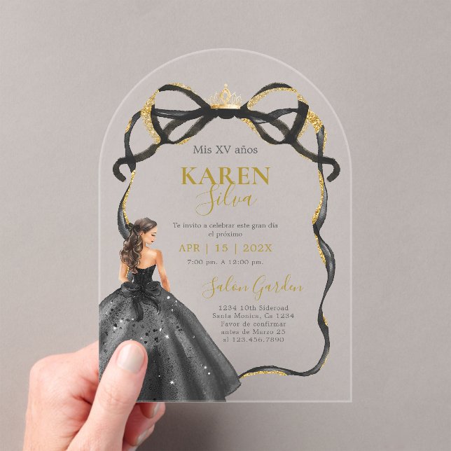 Quinceanera Acrylic Invitation (In situ (ordinateur de poche))