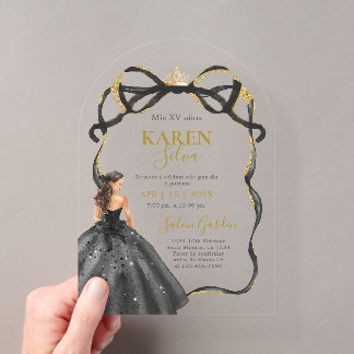 Quinceanera Acrylic Invitation Acryleinladungen