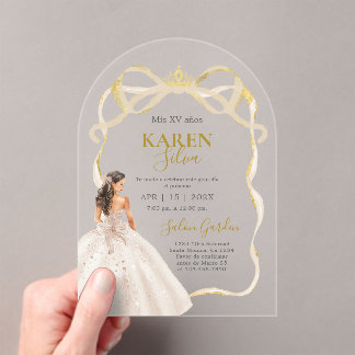Quinceanera Acrylic Invitation Acryleinladungen