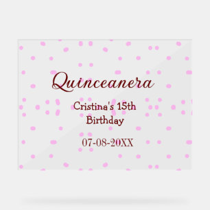 Quinceanera anos 15. Geburtstag hinzufügen Namen r Acrylschild