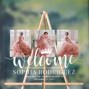 Quinceañera Bienvenue & Merci 3 Collage photo