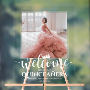 Quinceañera Bienvenue & Merci Chic Photo Moderne
